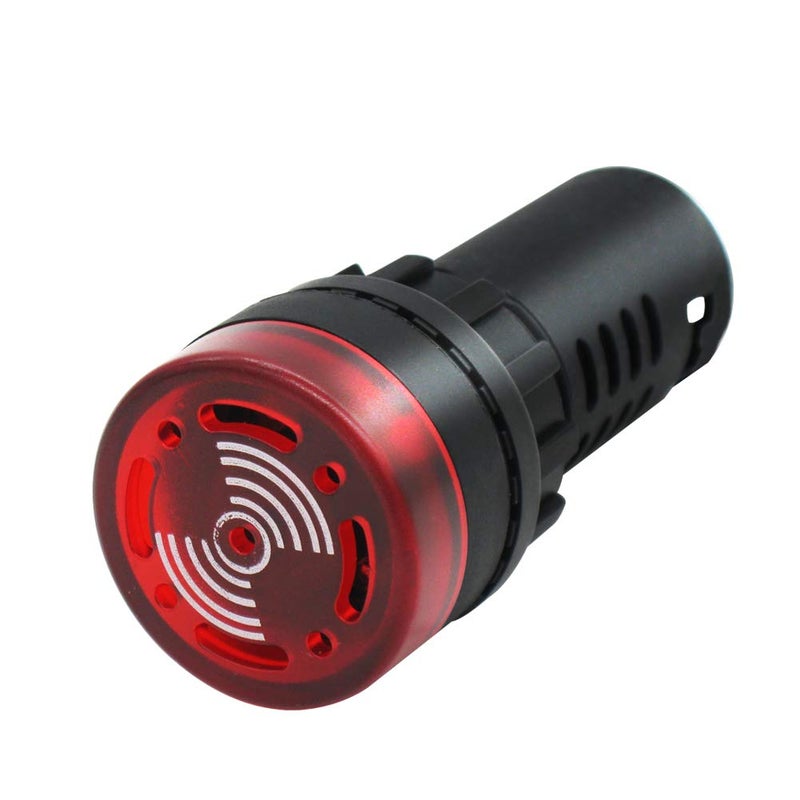 mxuteuk 2 قطع 22 مم جرس إنذار فلاش LED أحمر إشارة ضوء مؤشر AC/DC 24V AD16-22SM-RR24V - Image 3
