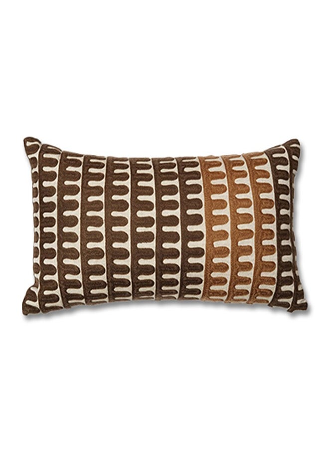 Dash And Twine - Chic Retro Vibes Pattern Embroidered Decorative Pillow with Beauty And The Beasts Collection - Image 1