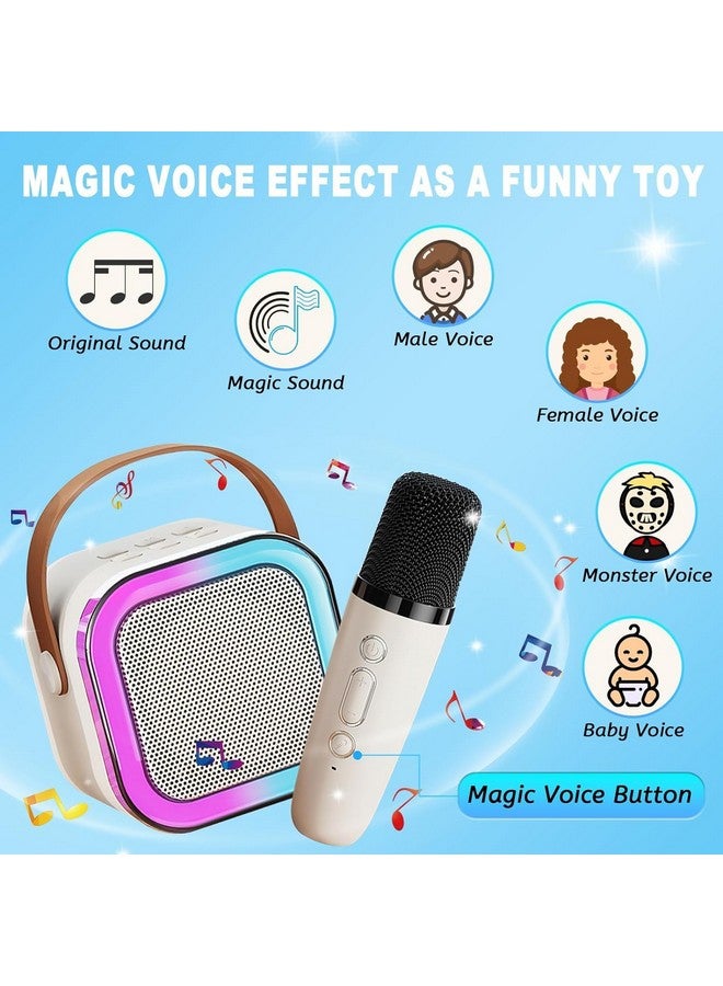 Magicwand® K12【Pack of 2 Speakers USB-C-Charging 1 Mic】 Kids Karaoke Microphone Wireless Bluetooth Speaker with RGB LED Lighting for Kids【Blue & Pink】 - Image 3