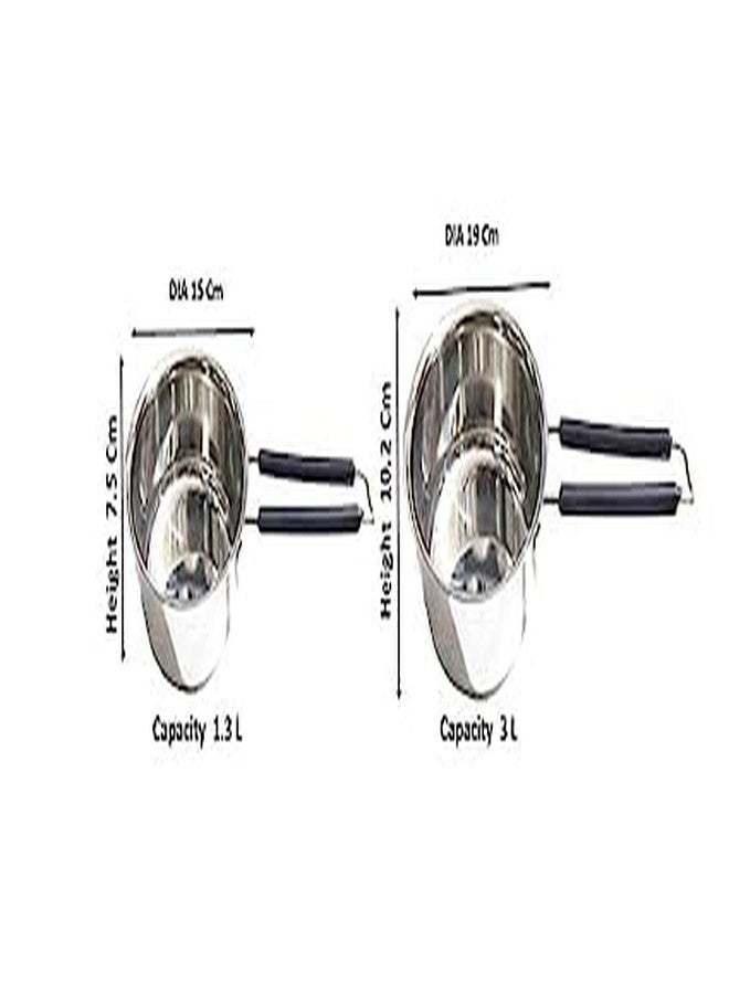 CHILLATAI Sauce PAN/Milk PAN/Tea PAN/Combo of 2 Sauce Pans (1.3 & 3 litres) - Image 4