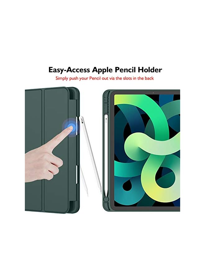 DUSALA iPad Air 11 Inch Case M3(2025) / M2 (2024), iPad Air 5th/4th Generation Case 2022/2020 10.9 Inch with Pencil Holder,Trifold Stand Smart Case with Soft TPU Back(Midnight Green) - Image 5