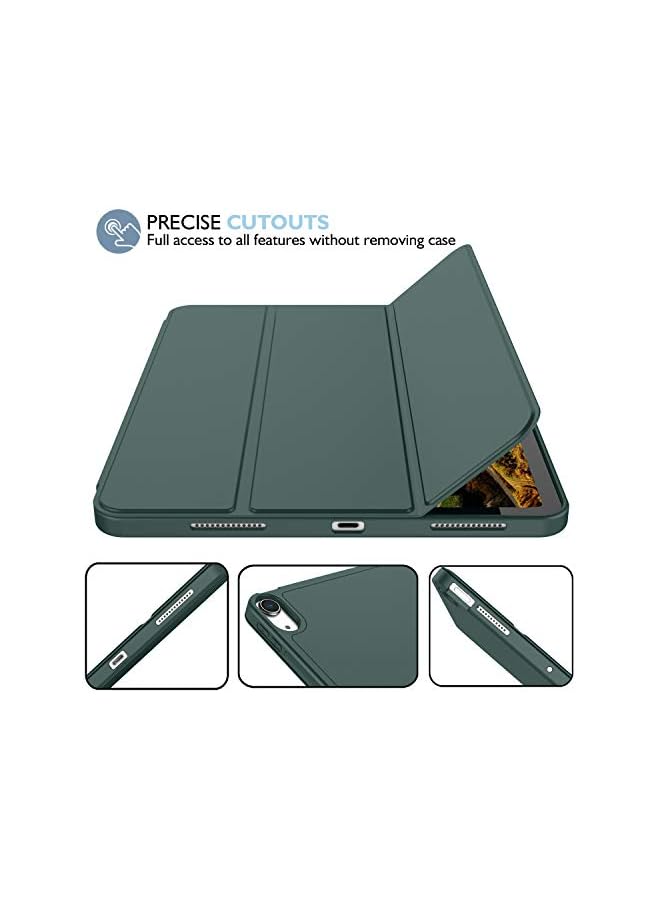 DUSALA iPad Air 11 Inch Case M3(2025) / M2 (2024), iPad Air 5th/4th Generation Case 2022/2020 10.9 Inch with Pencil Holder,Trifold Stand Smart Case with Soft TPU Back(Midnight Green) - Image 4
