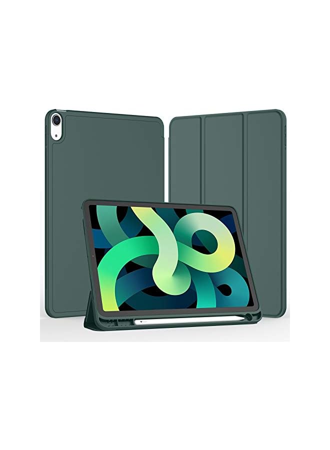 DUSALA iPad Air 11 Inch Case M3(2025) / M2 (2024), iPad Air 5th/4th Generation Case 2022/2020 10.9 Inch with Pencil Holder,Trifold Stand Smart Case with Soft TPU Back(Midnight Green) - Image 2
