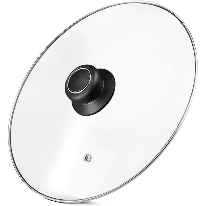 ZUIHUI 11 Inch Pan Lid Tempered Glass Pot Lid Replacement Glass Cover for 11" Cast Iron Skillets, Frying Pans, Pots and Wok, Heat Resistant Handle - Image 1