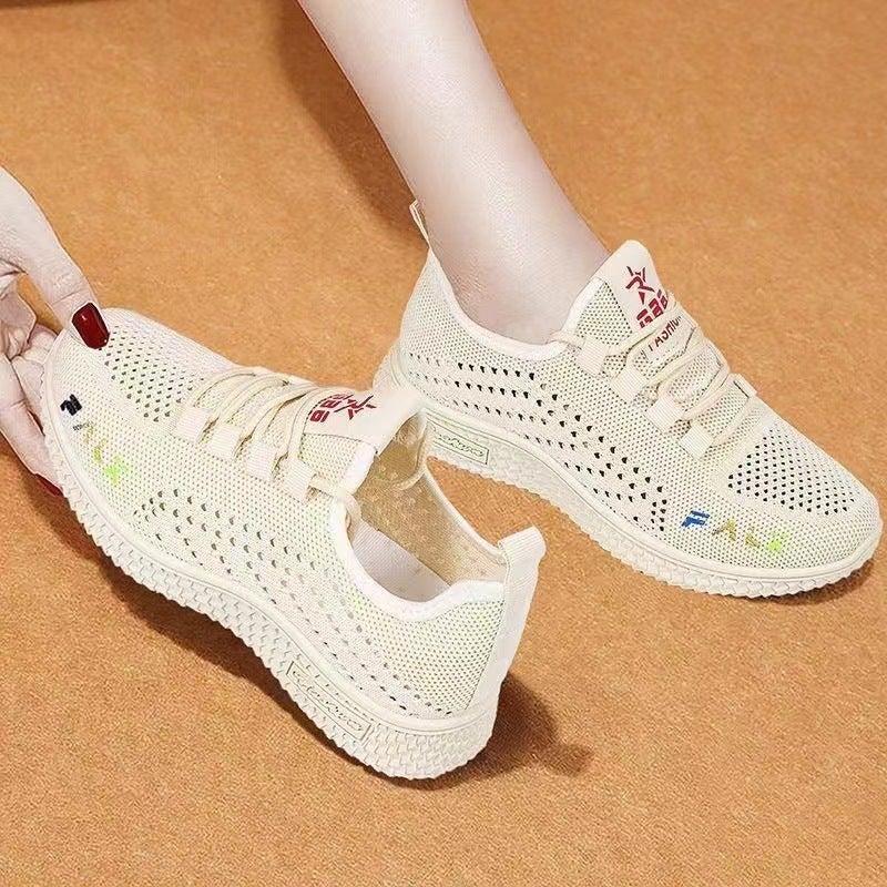 Breathable Mesh Womens Sneakers Summer F35 beige 