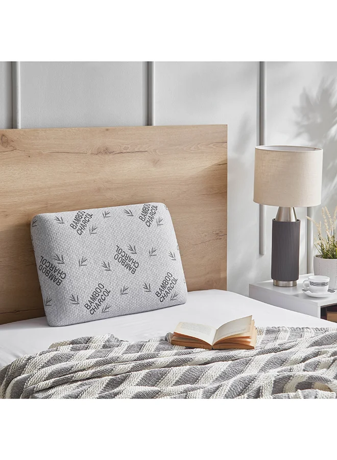 Home Box Relax Bamboo Charcoal Memory Foam Pillow 40 x 13 x 60 cm
