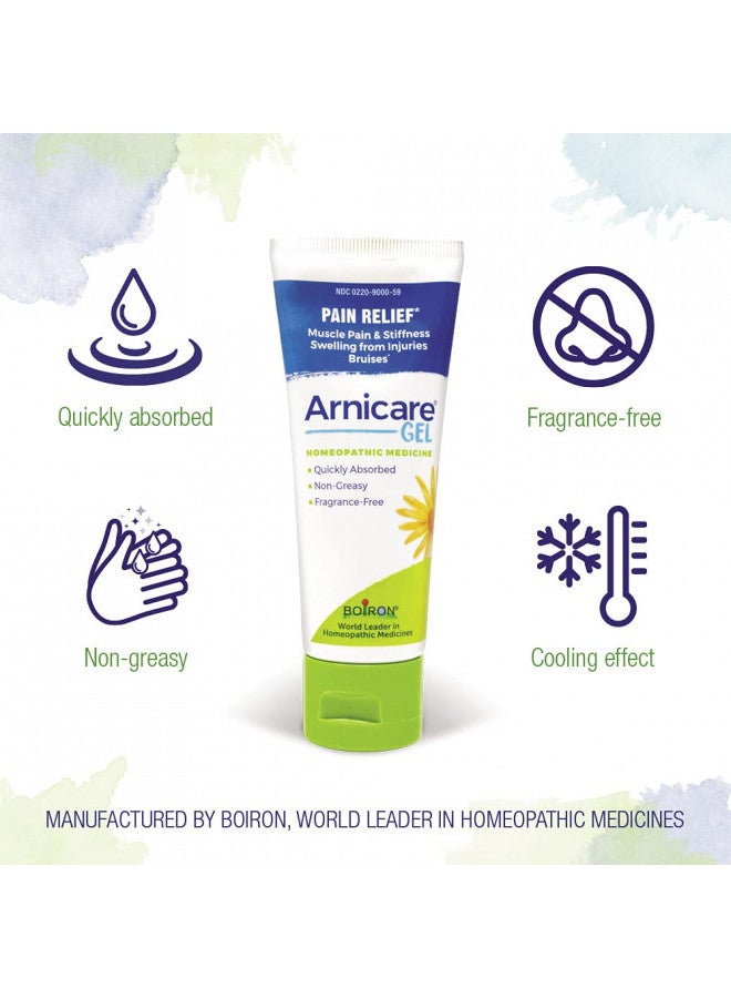 Boiron Boiron Arnicare Gel for Relief of Joint Pain, Muscle Pain, Muscle Soreness, and Swelling from Bruises or Injury - Non-greasy and Fragrance-Free - 2.6 oz (Horizontal)  - Image 4