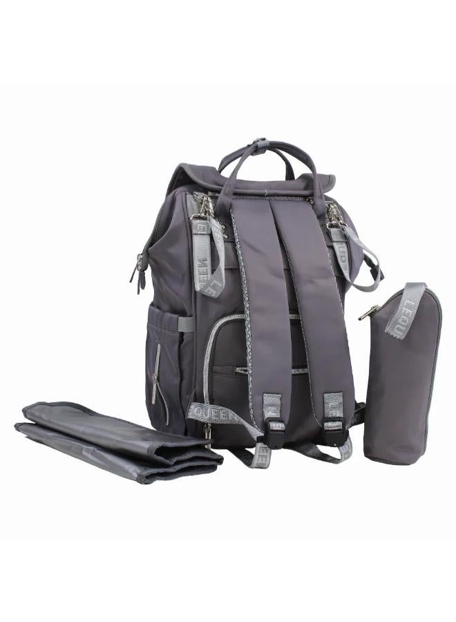 LeQueen Diamond 7th Edition Soft Waterproof Diaper Bag - Grey - Image 2