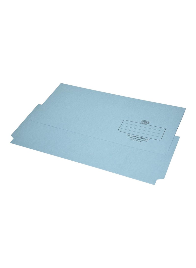 FIS - FIS Document Wallets Blue Color, Pack of 50 Pcs, 320 gsm, F/S (210 x 330 mm) Size - FSFF8BL - Image 1