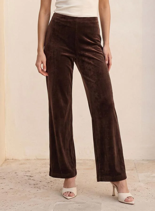 Iconic Iconic Regular Fit Velour Trousers