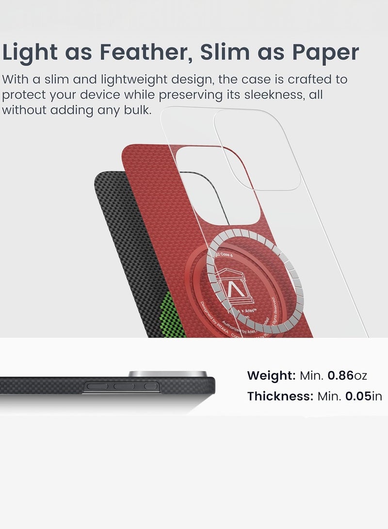 بيتاكا جراب ماج سيف لهاتف آيفون 16 برو ماكس من غطاء أرخص تكتيلي منسوج / متوافق مع الشحن اللاسلكي / غطاء خلفي خفيف الوزن ونحيف - Alien - Image 4