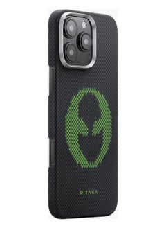 PITAKA iPhone 16 Pro Max MagSafe Case Aries Tactile Woven Cover / Wireless Charging-Friendly / Lightweight and Slim Back Cover - Alien  - Image 2