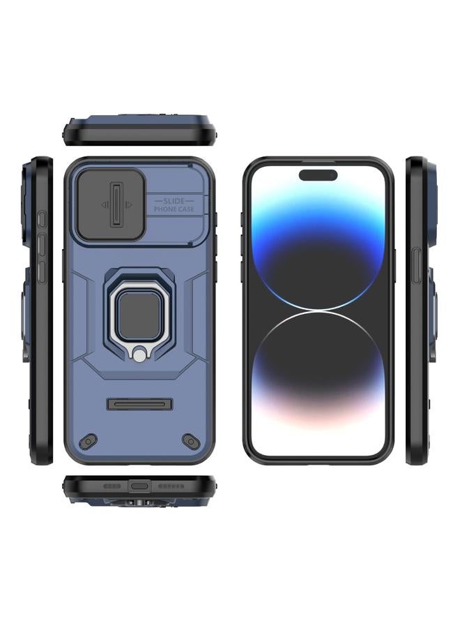 اس-توب جراب لهاتف iPhone 15 Pro Max مزود بدرع منزلق من مادة TPU + PC، جراب هاتف مقاوم للصدمات مع حامل - Image 2