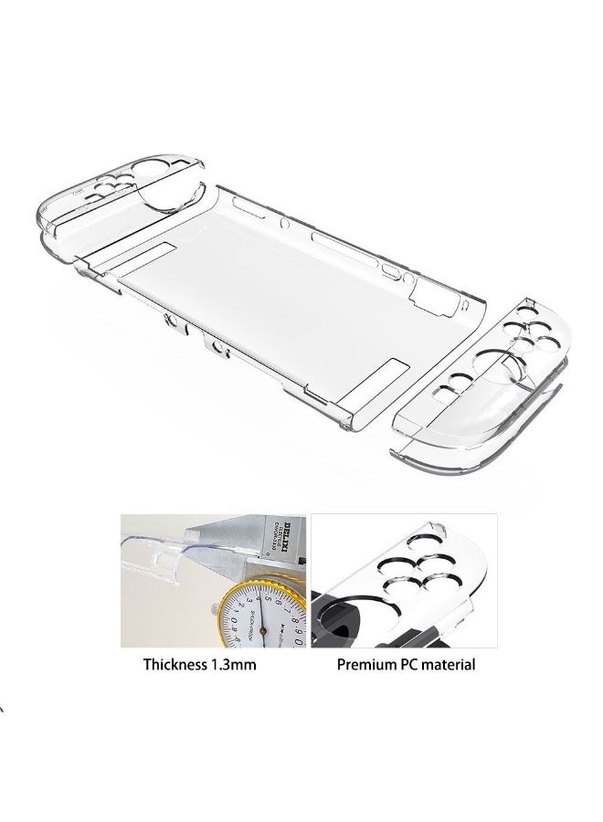 سام جراب واقٍ من الكريستال الشفاف متوافق مع Nintendo Switch 2 PC مادة مقاومة للصدمات والخدش مع وظيفة الحامل - Image 3