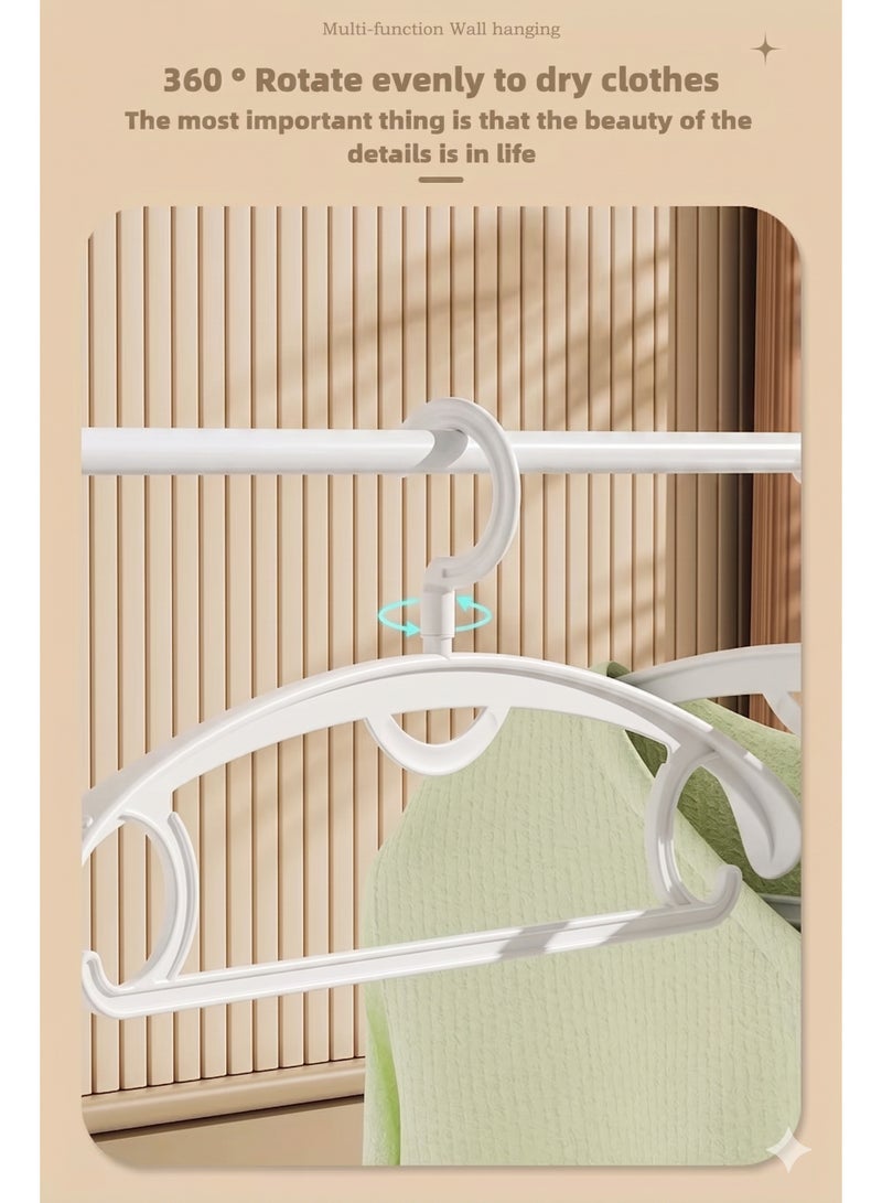 Concept home 30 / 50 / 100 Piece Plastic Cloth Hanger Set White - Image 3