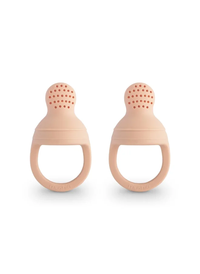 mushie Silicone Fresh Food Feeder 2-Pack Blush