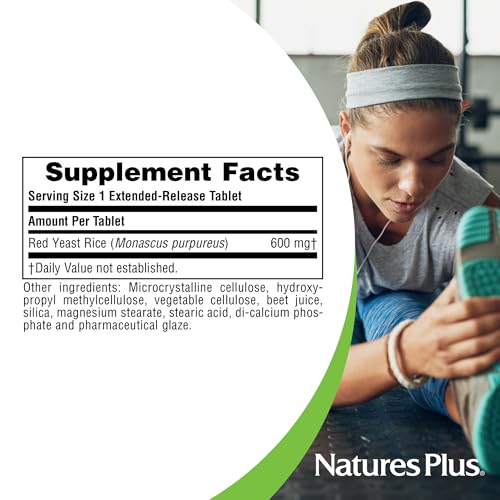 NaturesPlus Natures Plus Herbal Actives Red Yeast Rice, Extended Release - 600mg, 30 Vegan Tablets - Herbal Supplement - Vegetarian, Gluten-Free - 30 Servings - Image 4