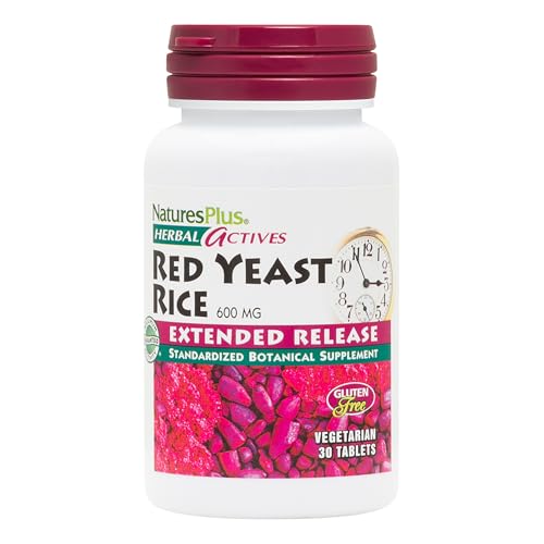 NaturesPlus Natures Plus Herbal Actives Red Yeast Rice, Extended Release - 600mg, 30 Vegan Tablets - Herbal Supplement - Vegetarian, Gluten-Free - 30 Servings - Image 1