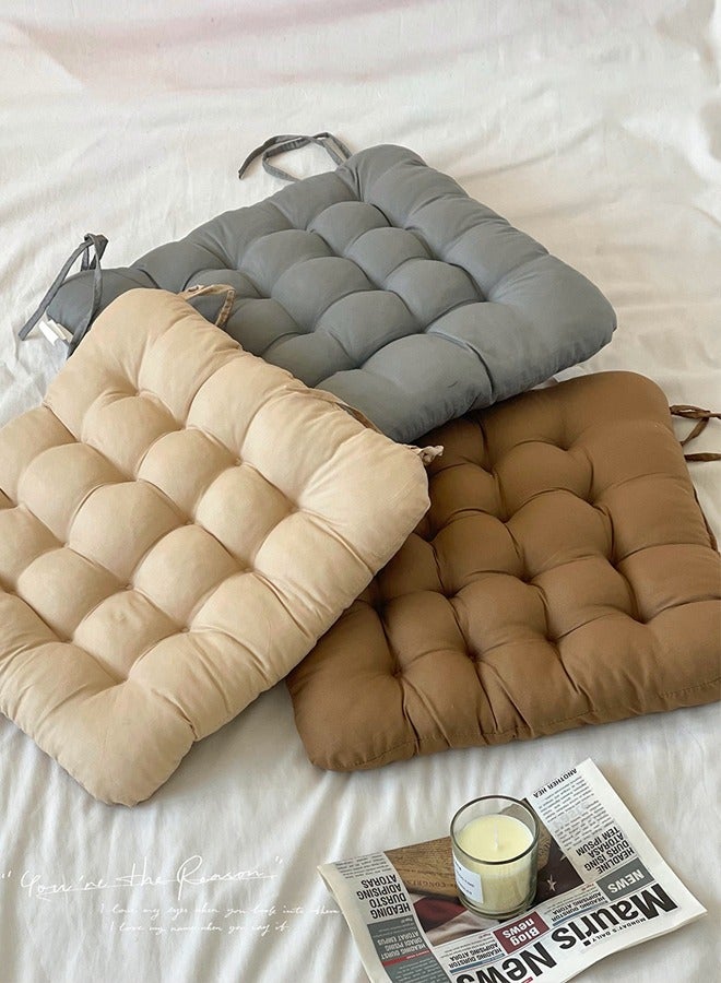 Aikenn Square Cushion, Large Floor Pillow Solid Thick Tufted Seat Cushion for Balcony Bedroom Tatami Living Room, Beige, 40×40cm - Image 5