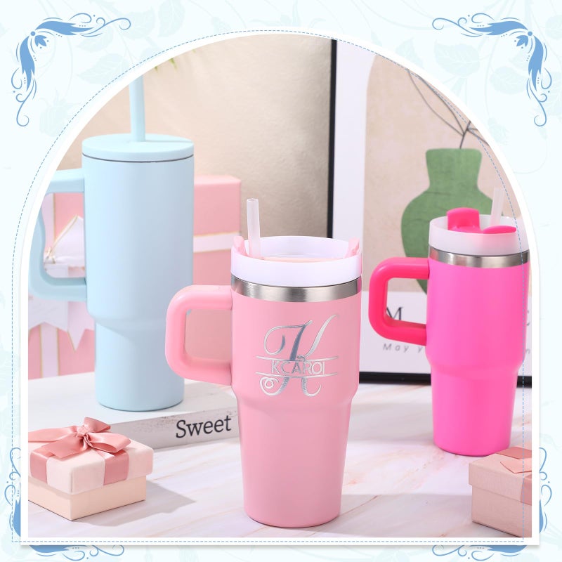 Affrolling 10 Sheets Vinyl Letter Stickers Personalized UV Name Sticker Decals for Tumbler Monogram UV Dtf Cup Wrap Letter Sticker Vinyl Decal Monogram Mugs Waterproof Decals for Laptops(Silver) - Image 4