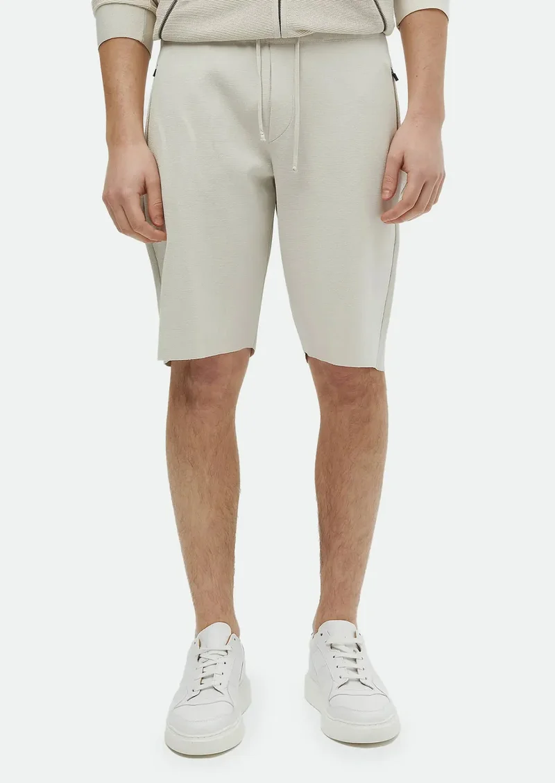 RAMSEY Beige Knitting Regular Fit Sport Bermuda