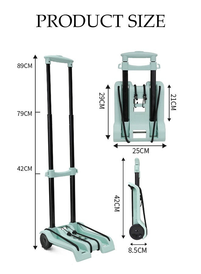DUNISO Folding Hand Truck,Moving Platform Cart with Wheels，with Telescoping Handle，Strong Load Bearing Capacity, Sturdy and Durable，for Shopping, Moving,and Travel  - Image 2