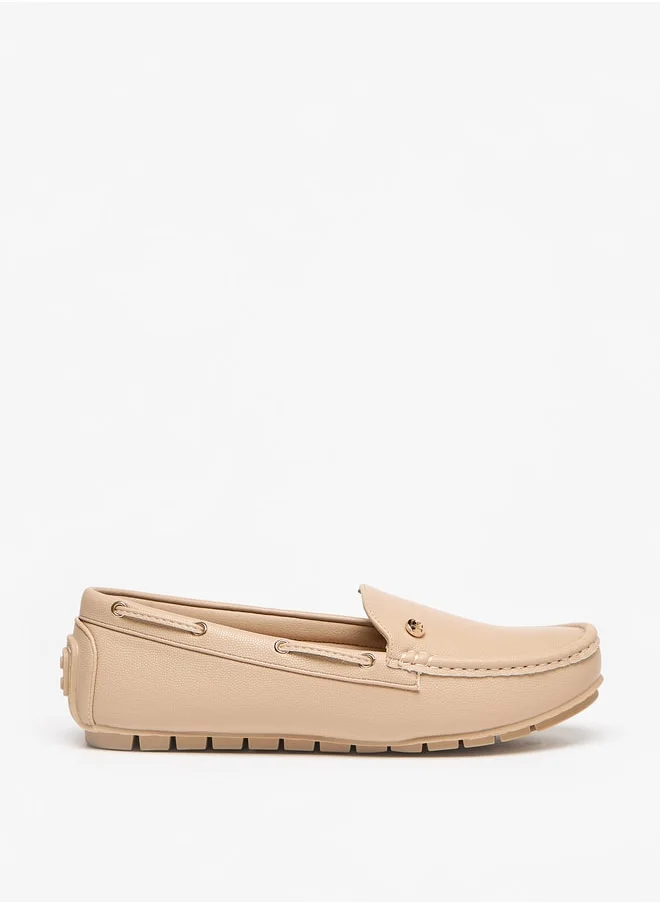 Flora Bella By Shoexpress Solid Slip-On Loafers