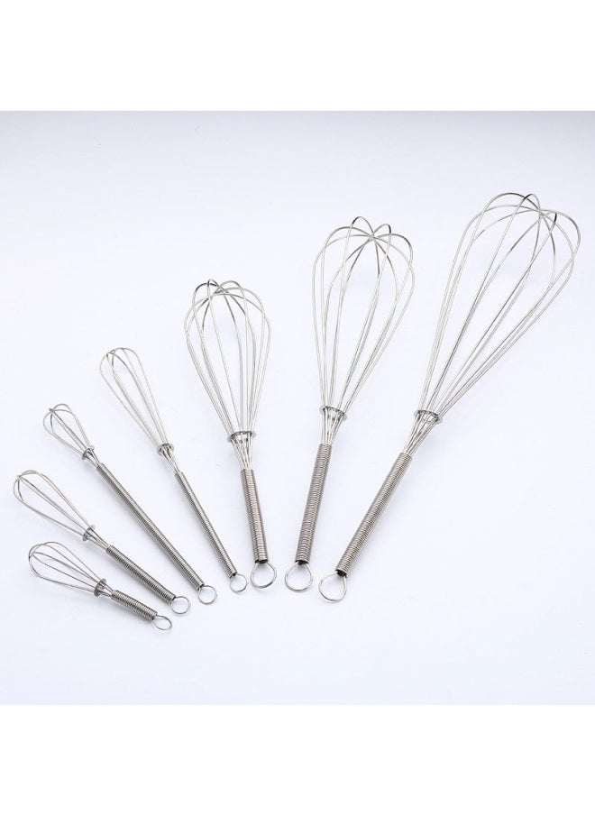 Generic - A Generation Of Stainless Steel Manual Egg Beater Household Semi-automatic Hand-held Milk Foam Spring Mixing Baking Tool-Color:Spring Head Egg Beater - Image 1