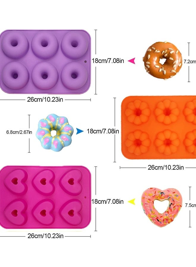 طقم قوالب السيليكون لفرد الأطعمة للحلويات والكعك والخبز، آمن للاستخدام في الفرن وغسالة الصحون، مجموعة مكونة من 3 قطع - Image 2