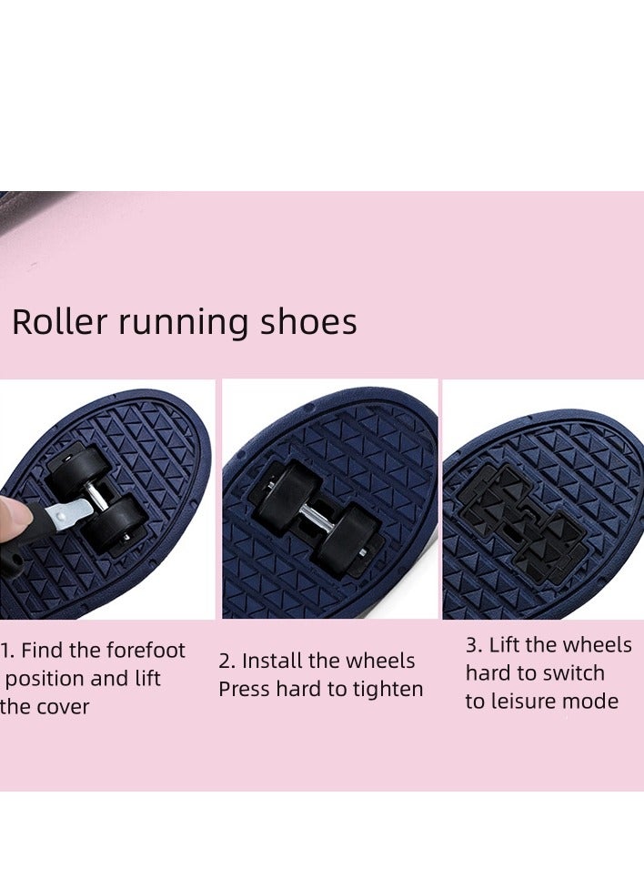 JAKTK boys and girls double wheel flying shoes with wheels - Image 3
