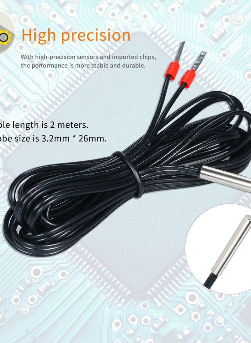 NIBEMINENT Digital Temperature Controller Gray/Orange - Image 2