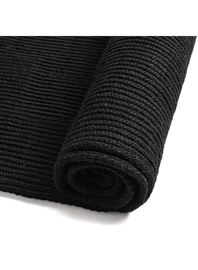 EONPOW Warm Autumn and Winter Scarf, Unisex Pure Color Winter Neck Warm Knitting Yarn Scarf (BLACK) - Image 4