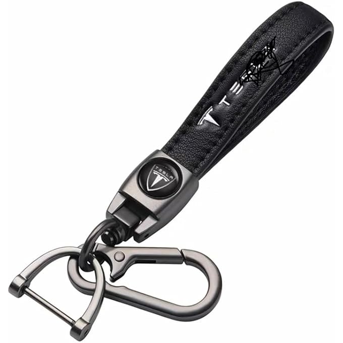 TES-LA CYBERTRUCK ALUMINIUM ALLOY KEY RING, BLACK