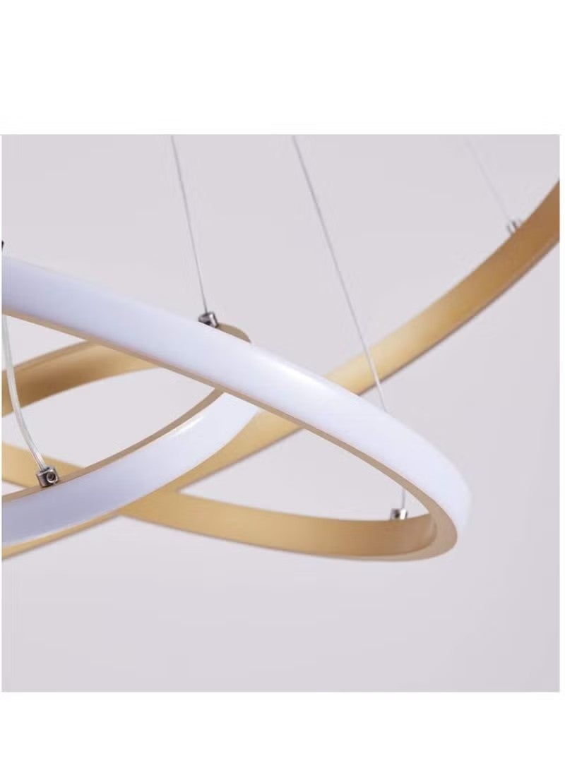 Beauenty Modern Dimmable LED Pendant Light 3 Rings Chandeliers Fixture with Remote Control - Image 3