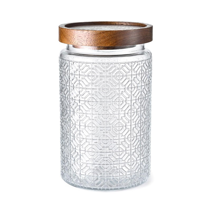 Adodeen 32oz Vintage Glass Jar With Lid, Glass Storage Containers, Airtight Kitchen Storage Containers For Sugar, Coffee, Tea, Spice, Flour, Candy Cookie, Pasta, Cereal, Cute Decorative Jars - Image 1