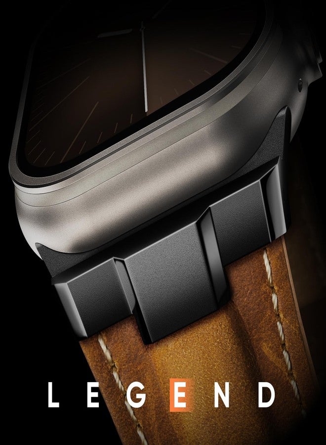 سويتيسبيست سوار جلدي من Suitisbest متوافق مع ساعة Apple Watch Ultra بمقاسات 49 مم، 46 مم، 45 مم، 44 مم، 42 مم، سوار بديل لساعات iWatch Ultra 10، 9، 8، 7، 6، 5، 4، 3، وSE، مناسب للرجال والنساء، بمقاسات 49 مم، 46 مم، 45 مم، 44 مم، 42 مم - Image 2