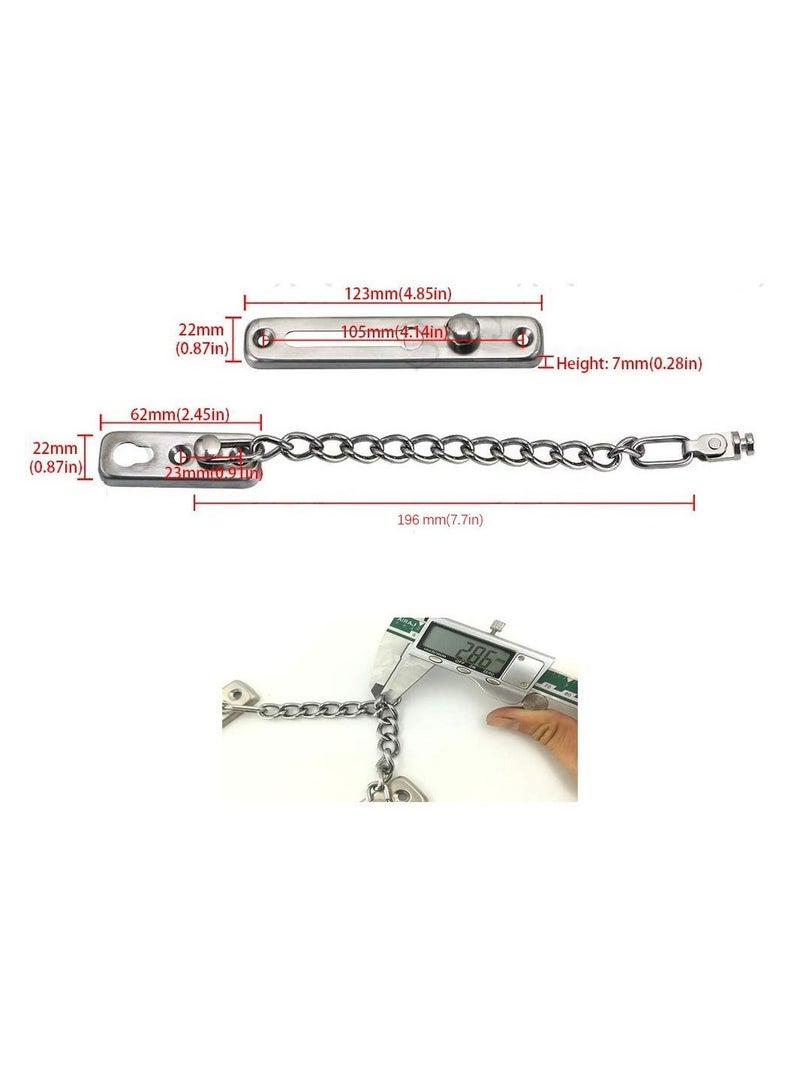 Stainless Steel Anti-Theft Chain, Safety Chain Thicker Door Chain Lock Security Chain Door Buckle Room Door Anti-Theft Buckle for Home Apartment Bedroom  - Image 5