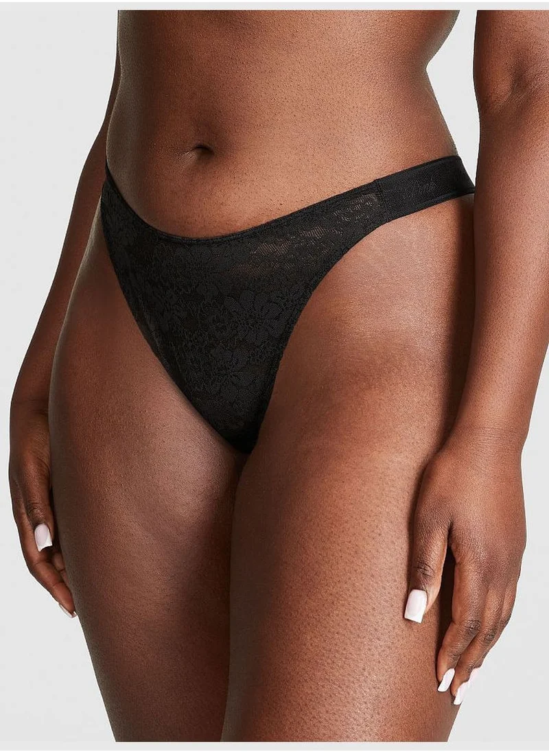 PINK Wink Logo High-Leg Thong Panty