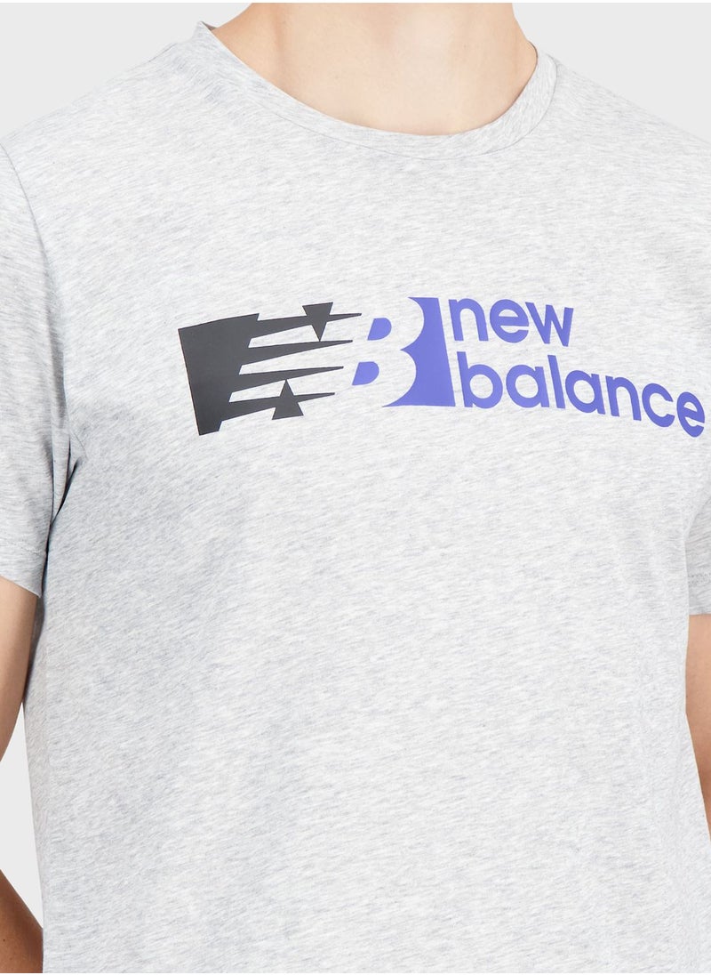 New Balance - Heathertech Graphic T-Shirt - Image 1