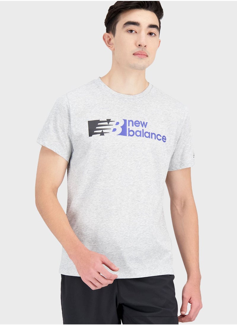 New Balance - Heathertech Graphic T-Shirt - Image 1