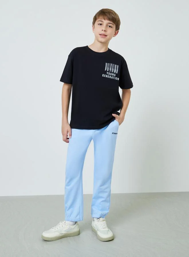 Styli Teen Boys Oversized T-Shirt with Graphic Print