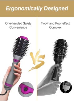 KinseiBeauty Multifunction Hot Air Brush Styling Comb Hair Dryer 3 Speeds Temp Hot Air Styler Grey  - Image 5