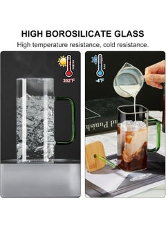 Happy Home Glass Coffee Mugs with Lids and Straw 400ml Drinking Glasses Tumbler for Juice Smoothies Cocktail Home Travel Sipper Cup (Multicolor)(Pack of 1)  - Image 5