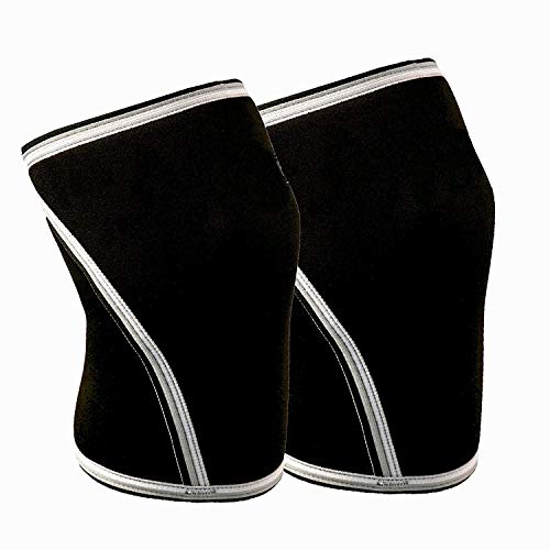 IRONSIDE Knee Sleeves (1 Pair) 7mm Neoprene Thick Compression Knee Brace Support for Weightlifting, Powerlifting, Squatting & Fitness Training for Women and Men Black (MEDIUM) - Image 5