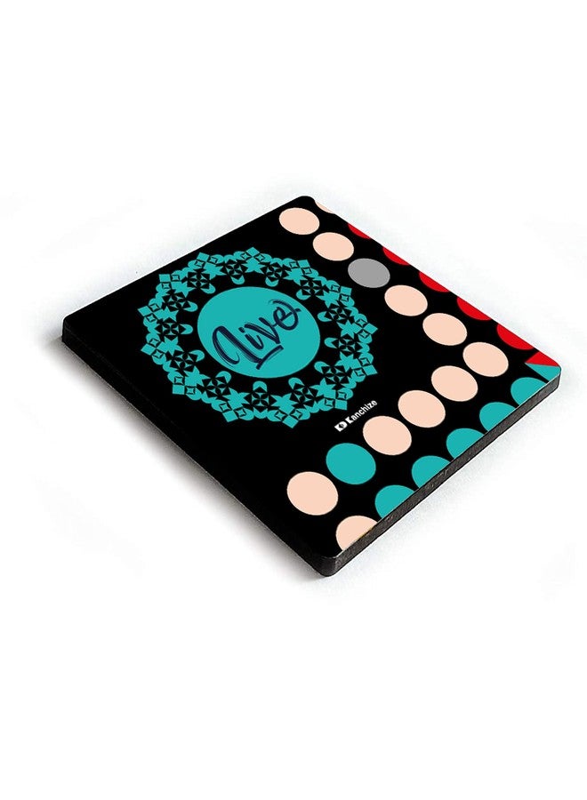 Kanchize Ludo Theme Coasters Printed (Set of 4) (9.5 * 9.5 cm) with Assorted Coloured dice and Buttons - Image 2