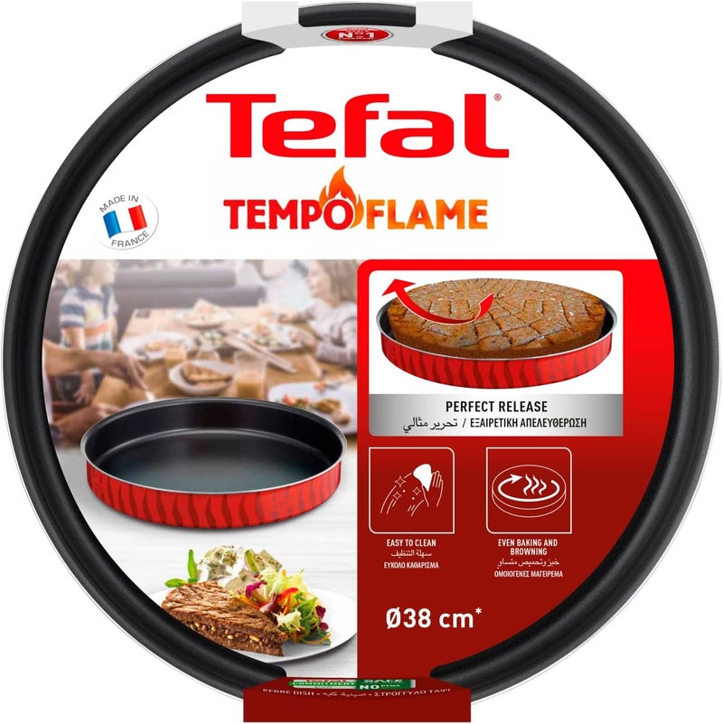 T-fal TEFAL Baking Pan | Les Spécialistes Kebbe 38 cm | Non-Stick Coating | Aluminum | Heat Diffusion | Easy Cleaning | Red | Made in France | 2 Years Warranty | J5719583 - Image 4