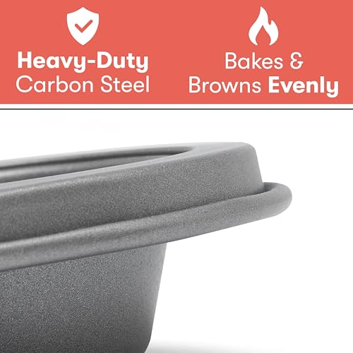 Cooking Light Mini Muffin Pan Carbon Steel Quick Release Coating, Non-Stick Bakeware, Heavy Duty Performance, 24-Cup, Gray - Image 4