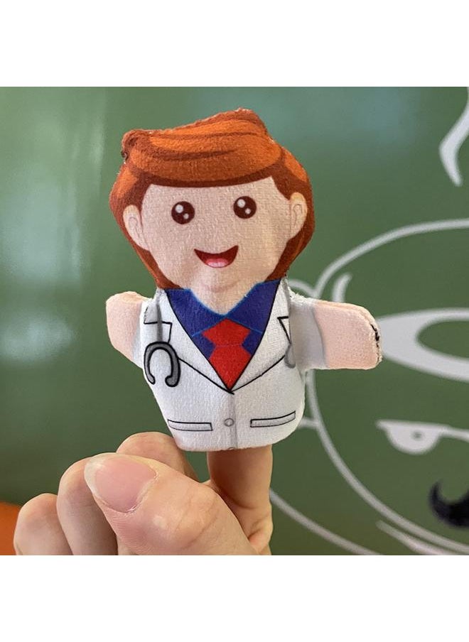 Yiwu New Cross-border Plush Finger Puppet Police Uncle Cute Small Size Mini Cartoon Professional Hand Puppet Yiwu Toys