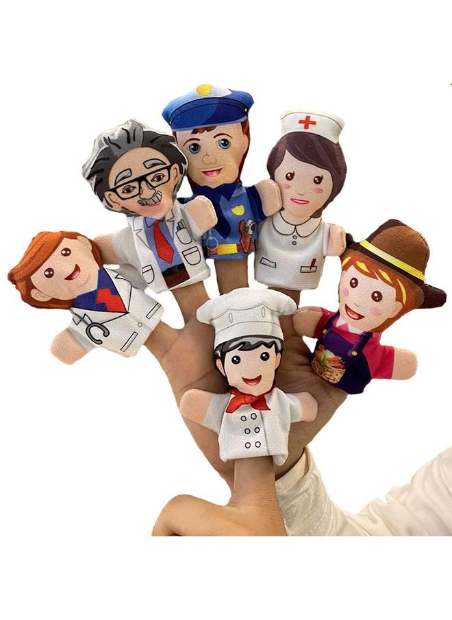 Yiwu New Cross-border Plush Finger Puppet Police Uncle Cute Small Size Mini Cartoon Professional Hand Puppet Yiwu Toys
