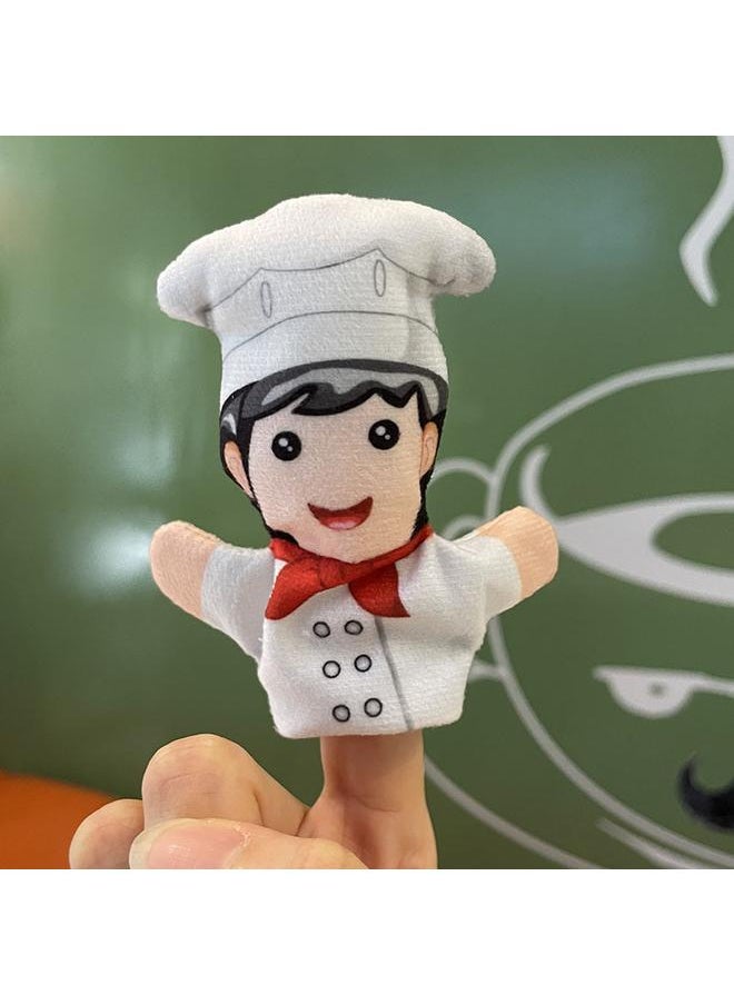Yiwu New Cross-border Plush Finger Puppet Police Uncle Cute Small Size Mini Cartoon Professional Hand Puppet Yiwu Toys